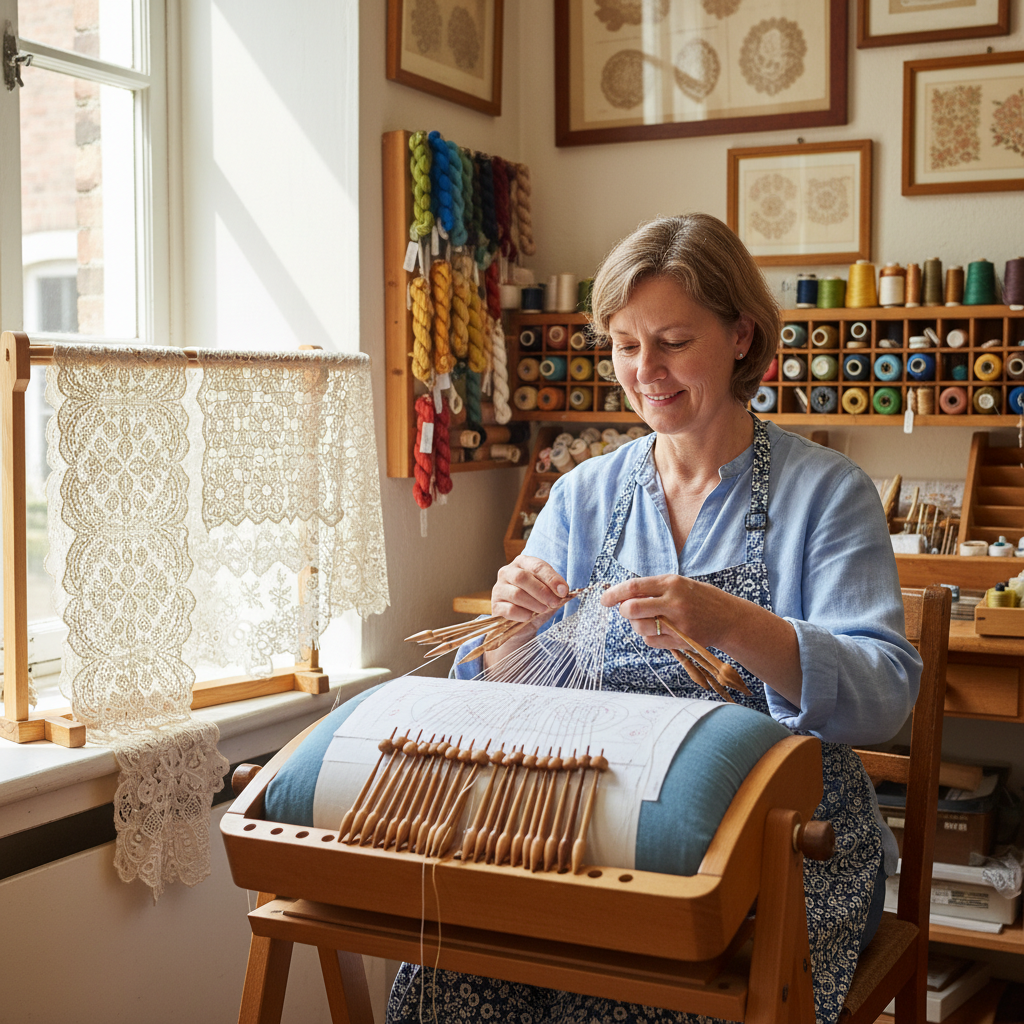 Dentellier aux fuseaux / Dentellière aux fuseaux (Spécificité Bruges/Bruxelles)