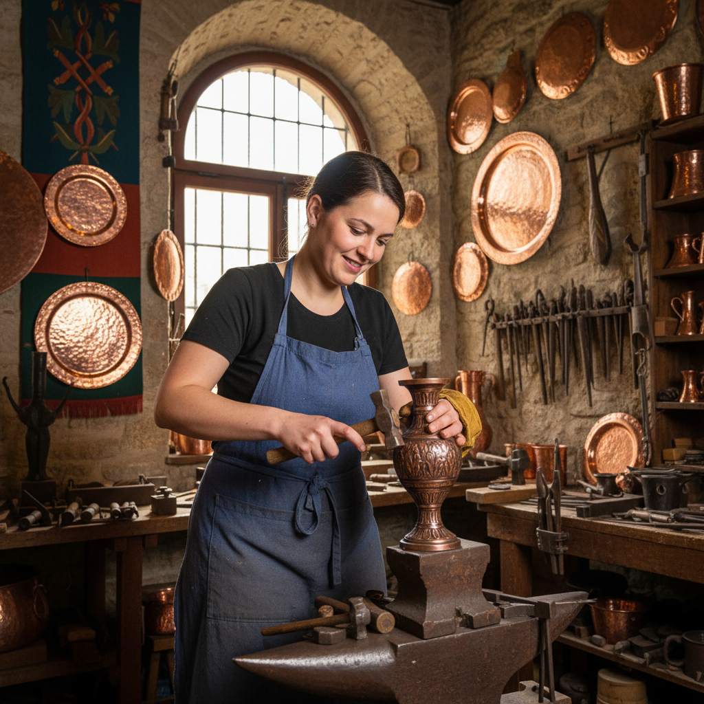 Dinandier / Dinandière (Travail du cuivre, historique à Dinant)