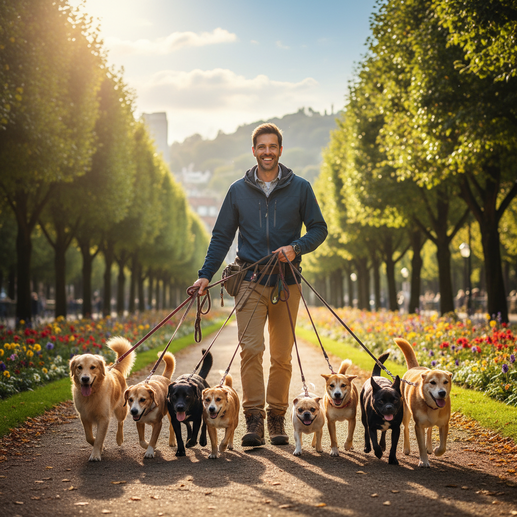 Dog Walker / Promeneur de chiens / Promeneuse de chiens
