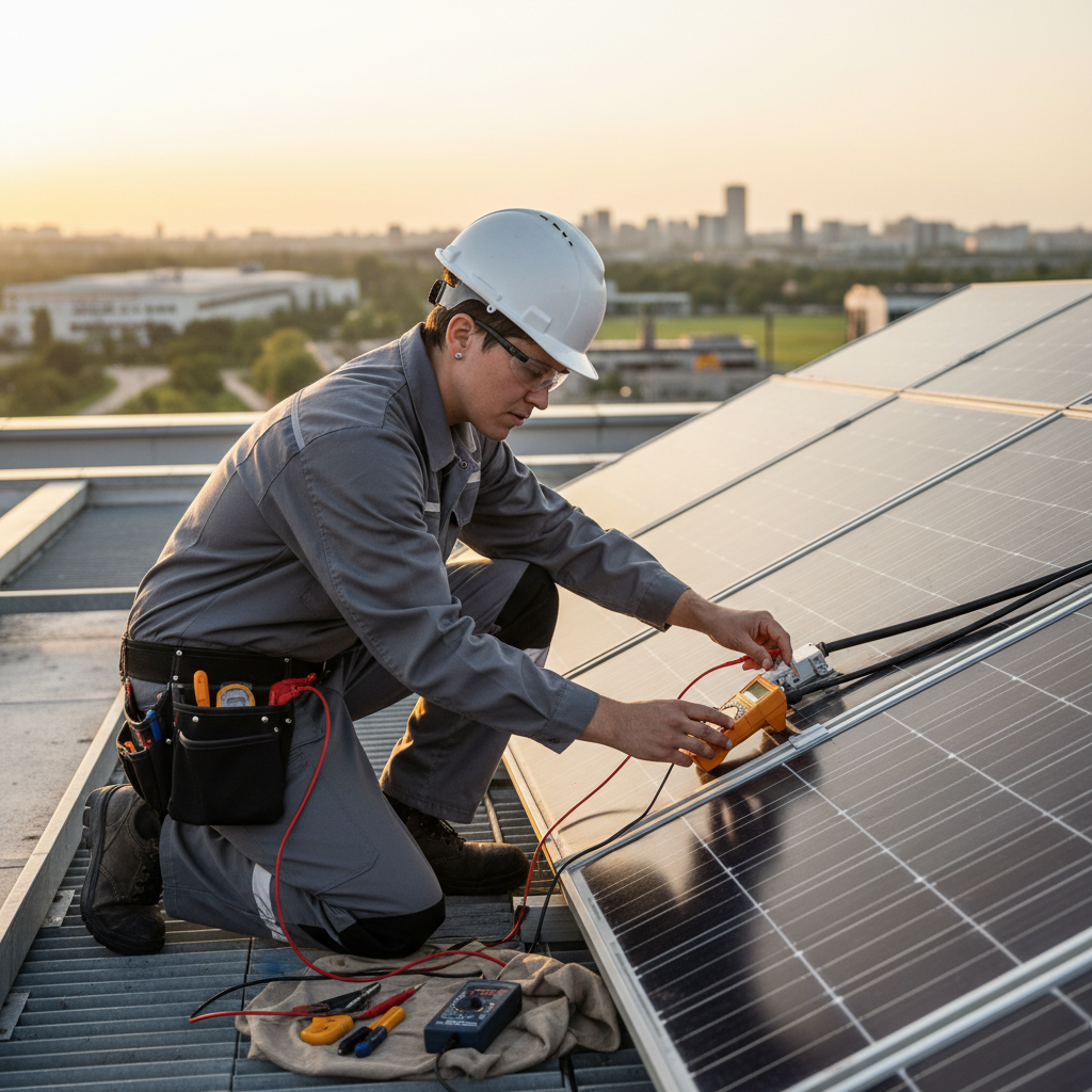 Electricien·ne chargé·e de la maintenance des systèmes solaires photovoltaïques