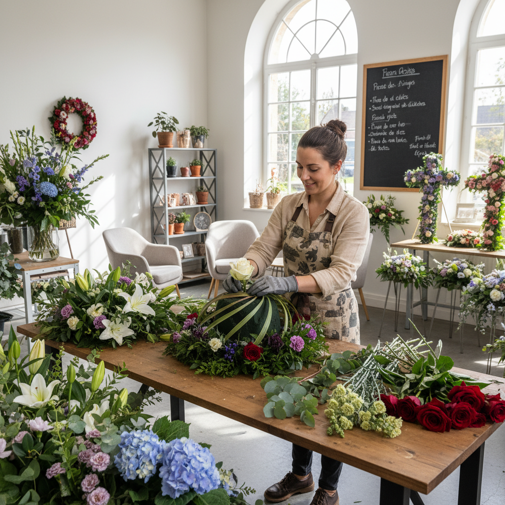 Fleuriste funéraire