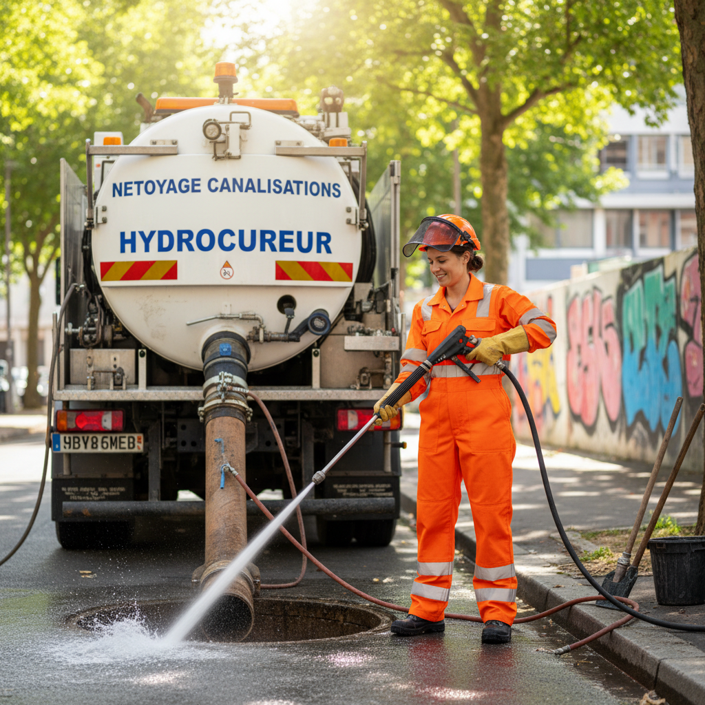 Hydrocureur / Hydrocureuse (Nettoyage canalisations camion)