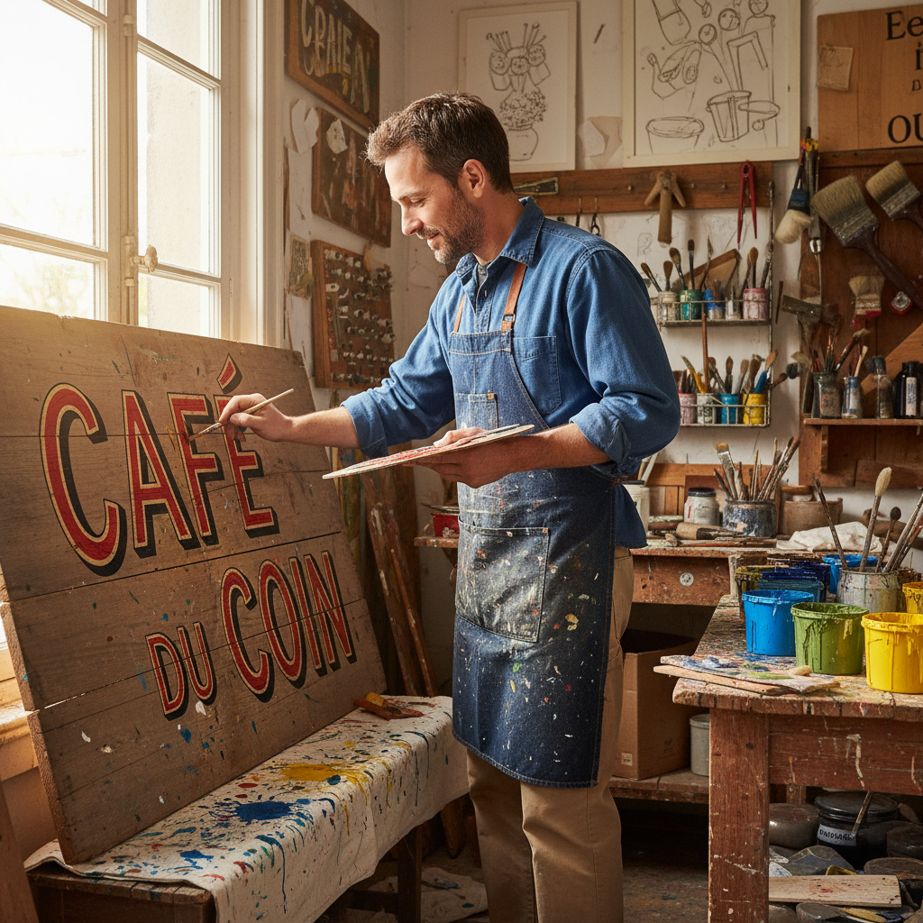 Peintre en lettres (Enseignes peintes)