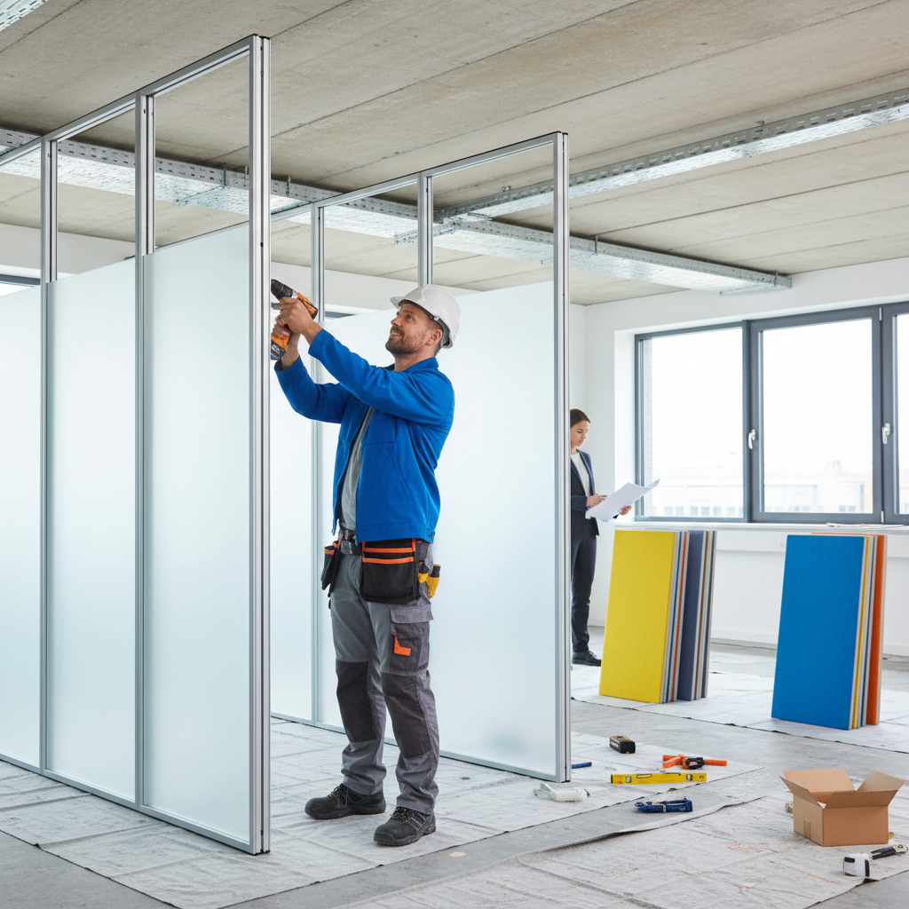 Poseur de cloisons amovibles / Poseuse de cloisons amovibles