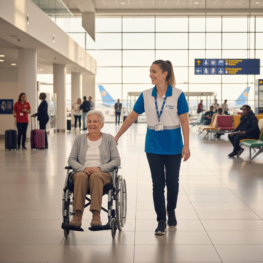 Pousseur (Assistance PMR Aéroport) / Pousseuse