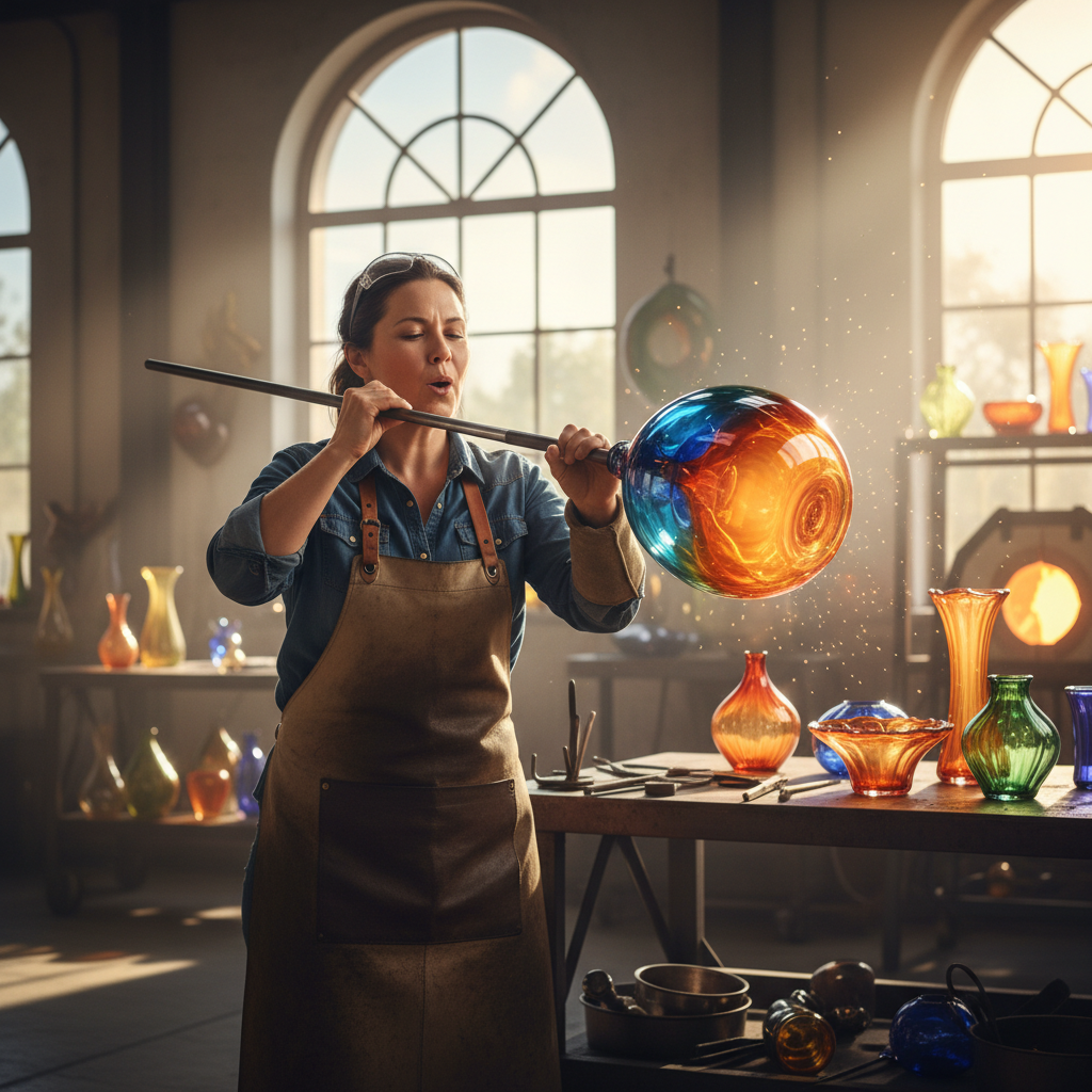 Souffleur de verre / Souffleuse de verre