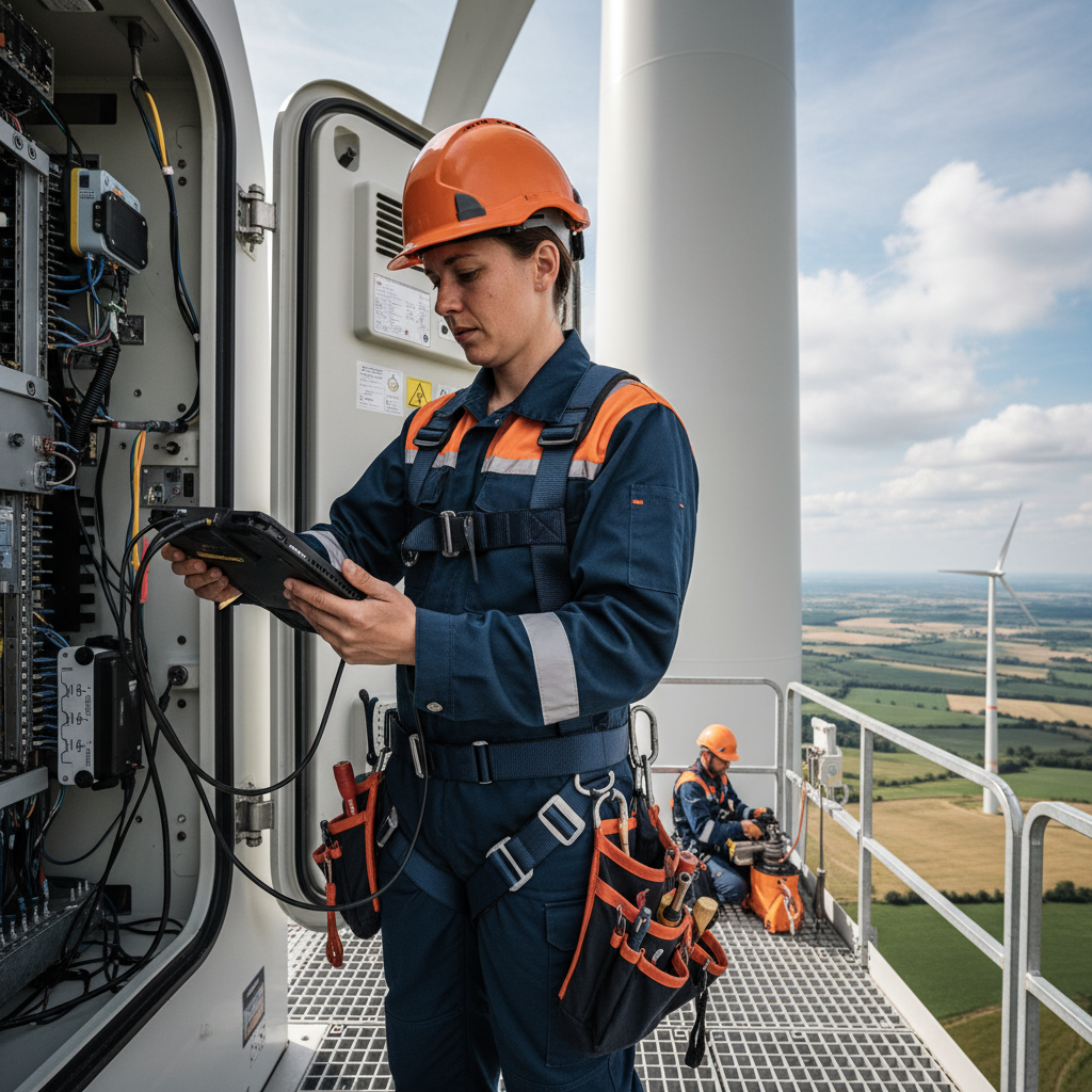 Technicien·ne de maintenance d'éolienne